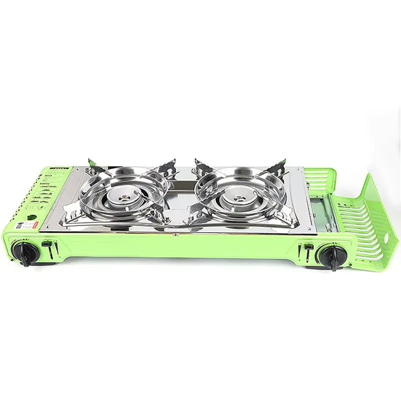 Camping Double Cooking Stove - طاولة تخييم محمولة للاستخدام الخارجي مع