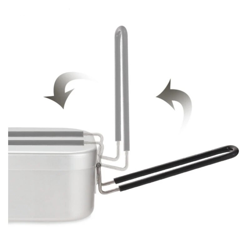 Camping Cooking Tray - 800/1400 مللي صناديق الغداء الألومنيوم السفر