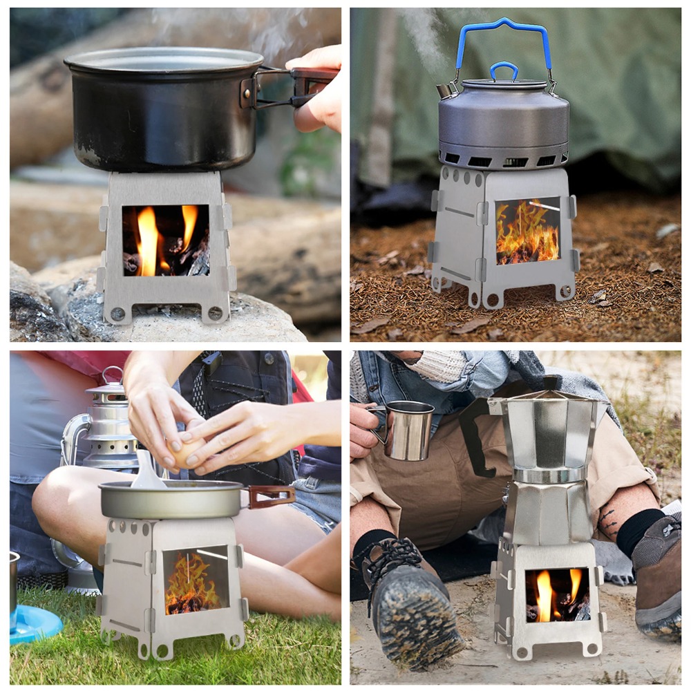 Camping Cooking Windshield - فرن التخييم موقد الخشب موقد الكحول