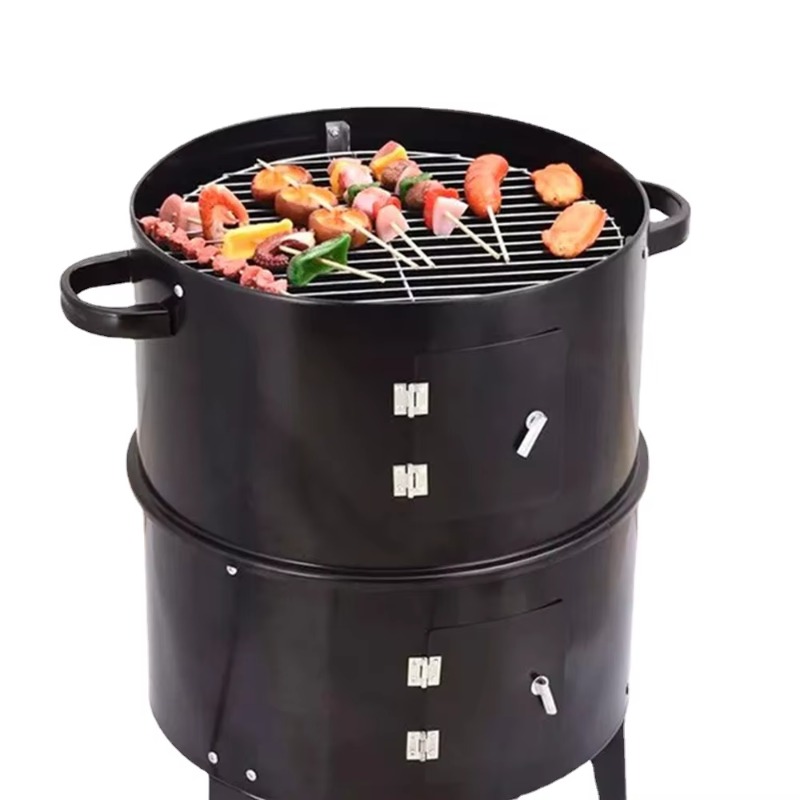 Camping Double Cooking Stove - G3BBQ شواء موقد فحم مستدير في