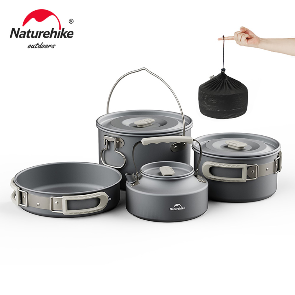 Camping Cooking Set Jetboil - Naturehike التخييم طقم حلل استانلس ستيل