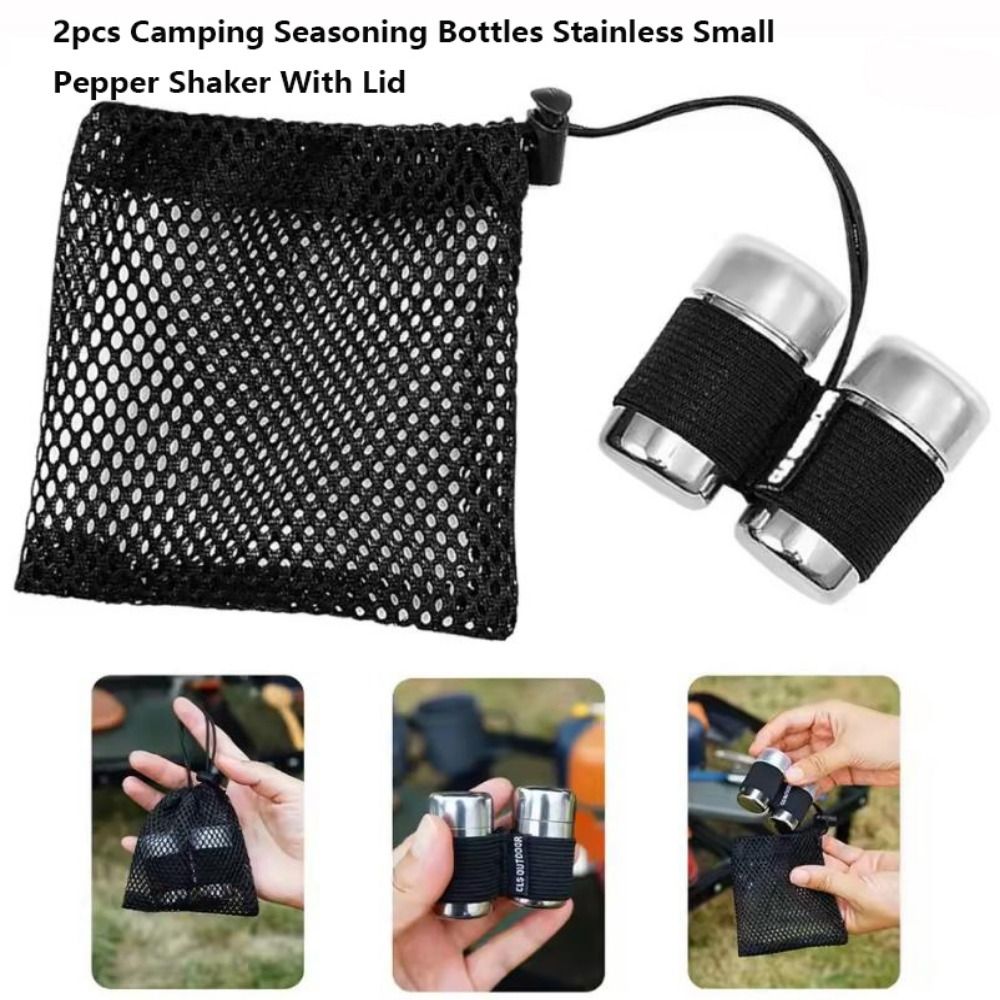 Camping Cooking Multi Tool - زجاجتان صغيرتان من الفولاذ المقاوم للصدأ
