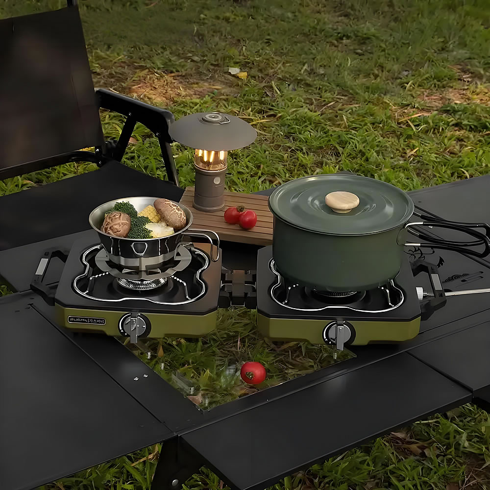 Camping Double Cooking Stove - موقد للتخييم موقد مزدوج محمول عالي