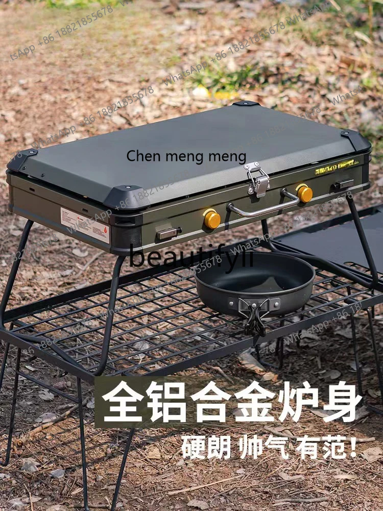 Z189 شواية غاز مزدوجة الرأس لل - مراجعة Camping Double Cooking Stove وسعره