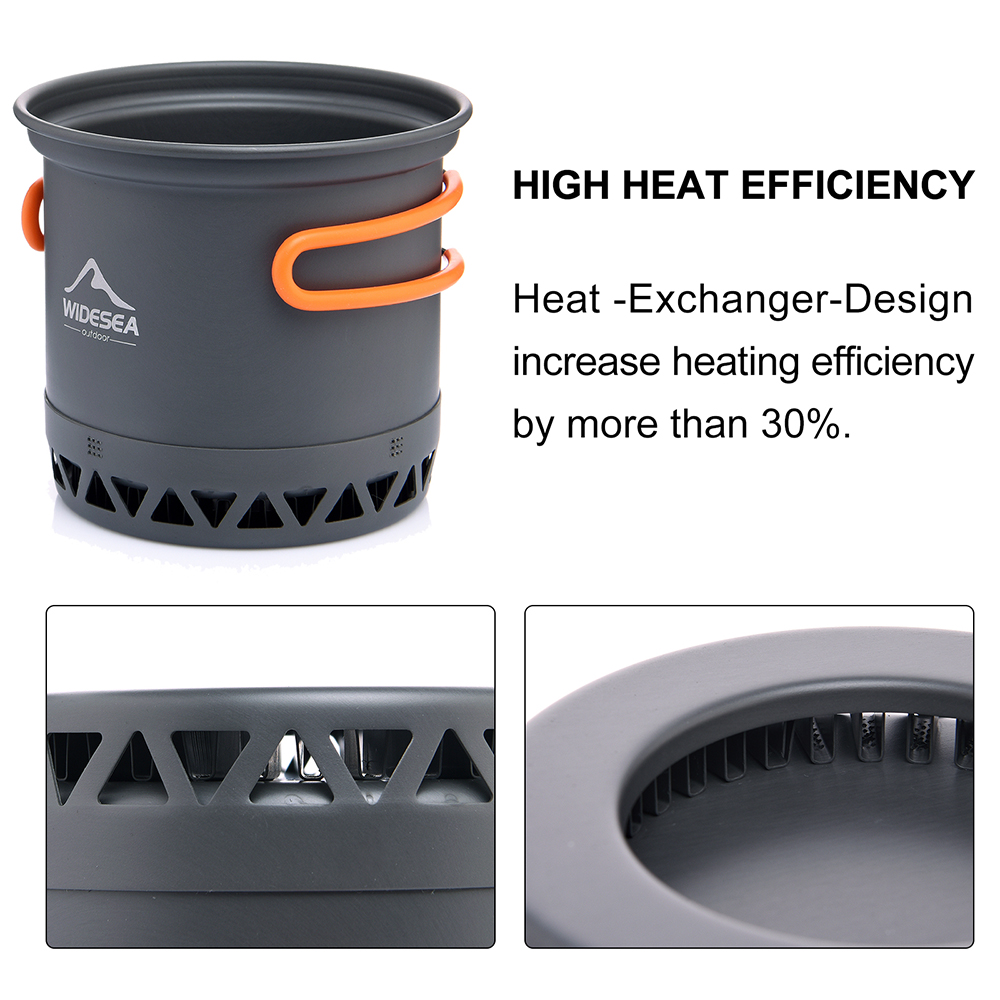 Widesea وعاء التخييم 1.3L 2.3L - مراجعة Camping Cooking Set Jetboil وسعره