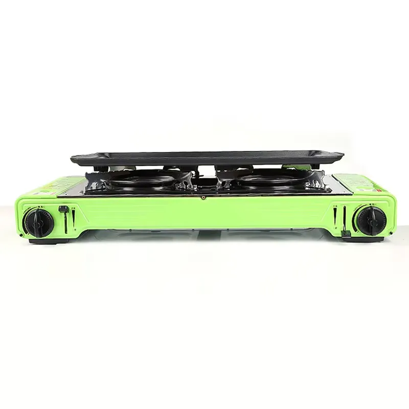 طاولة تخييم محمولة للاستخدام ا - مراجعة Camping Double Cooking Stove وسعره
