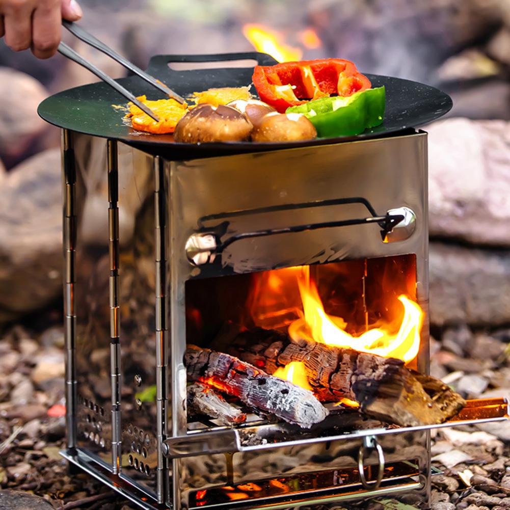 الفولاذ المقاوم للصدأ موقد حرق - مراجعة Camping Cooking Tray وسعره