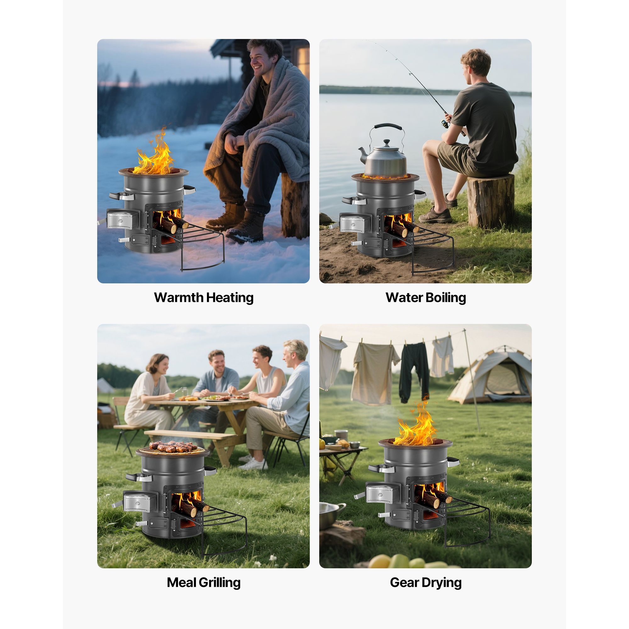 موقد صاروخي للتخييم، موقد صارو - مراجعة Camping Double Cooking Stove وسعره