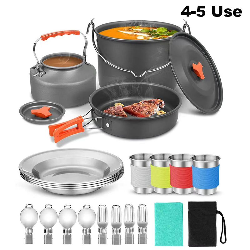 طقم أدوات طهي من الألومنيوم لل - مراجعة Camping Cooking Equipment Bag وسعره