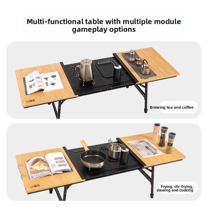 طاولة تخييم من الألومنيوم IGT، - مراجعة Camping Cooking Table وسعره