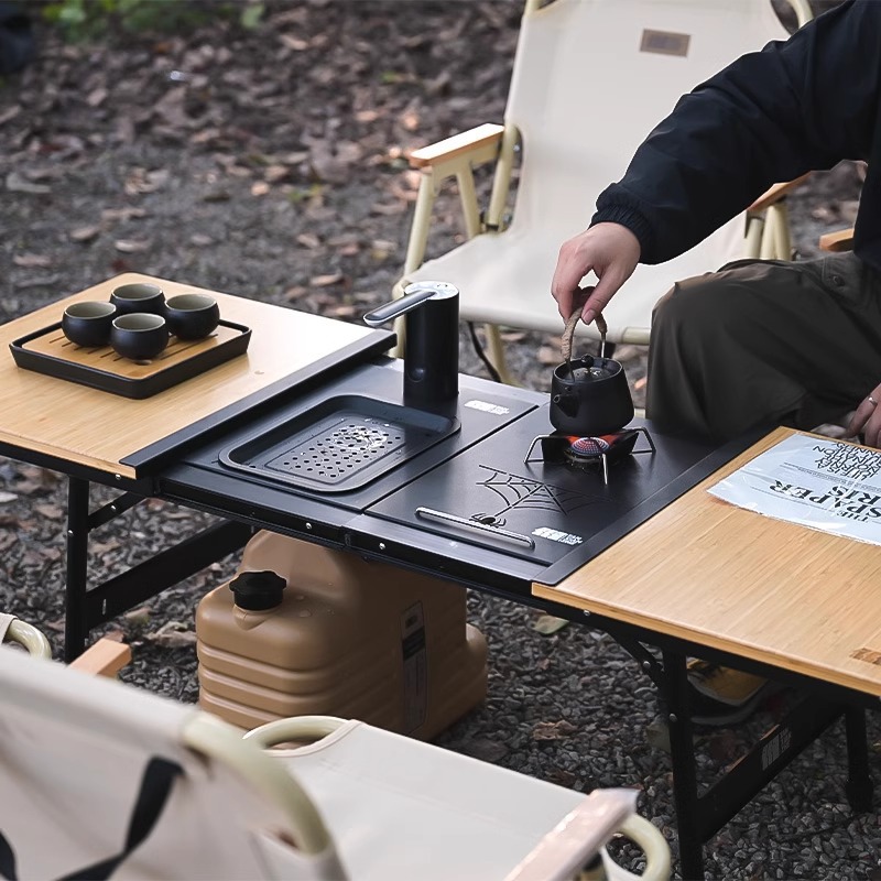 طاولة تخييم من الألومنيوم IGT، - مراجعة Camping Cooking Table وسعره