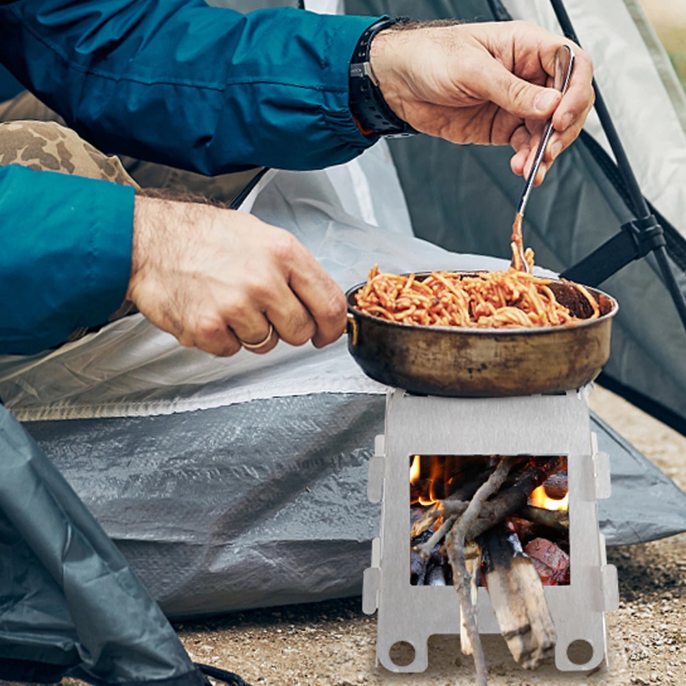 فرن التخييم موقد الخشب موقد ال - مراجعة Camping Cooking Windshield وسعره