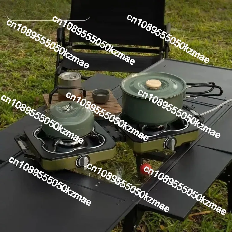 موقد تخييم محمول بشعلتين، موقد - مراجعة Camping Double Cooking Stove وسعره