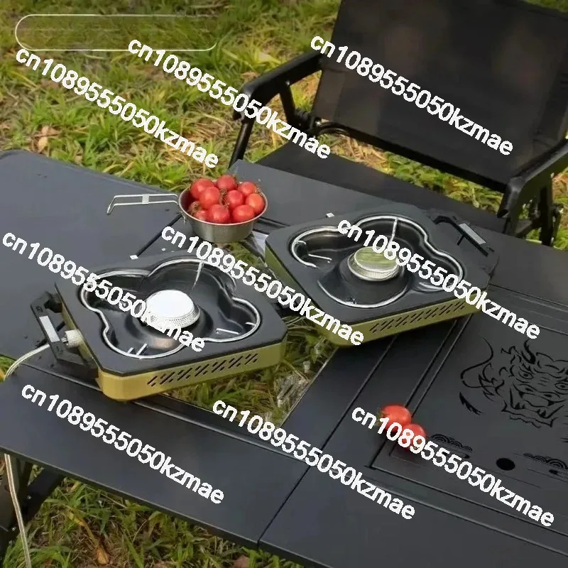 موقد تخييم محمول بشعلتين، موقد - مراجعة Camping Double Cooking Stove وسعره