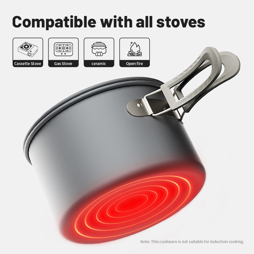 Naturehike التخييم طقم حلل است - مراجعة Camping Cooking Set Jetboil وسعره
