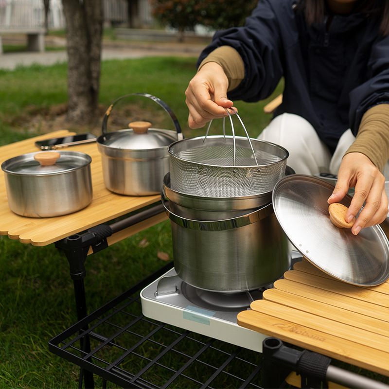 NOBANA أحدث في الهواء الطلق أو - مراجعة Camping Cooking Full Set وسعره