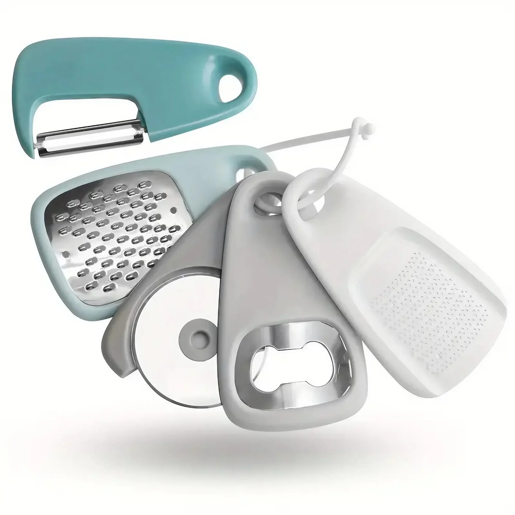 طقم أدوات مطبخ 5 قطع: مقشرة، ق - مراجعة Camping Cooking Multi Tool وسعره