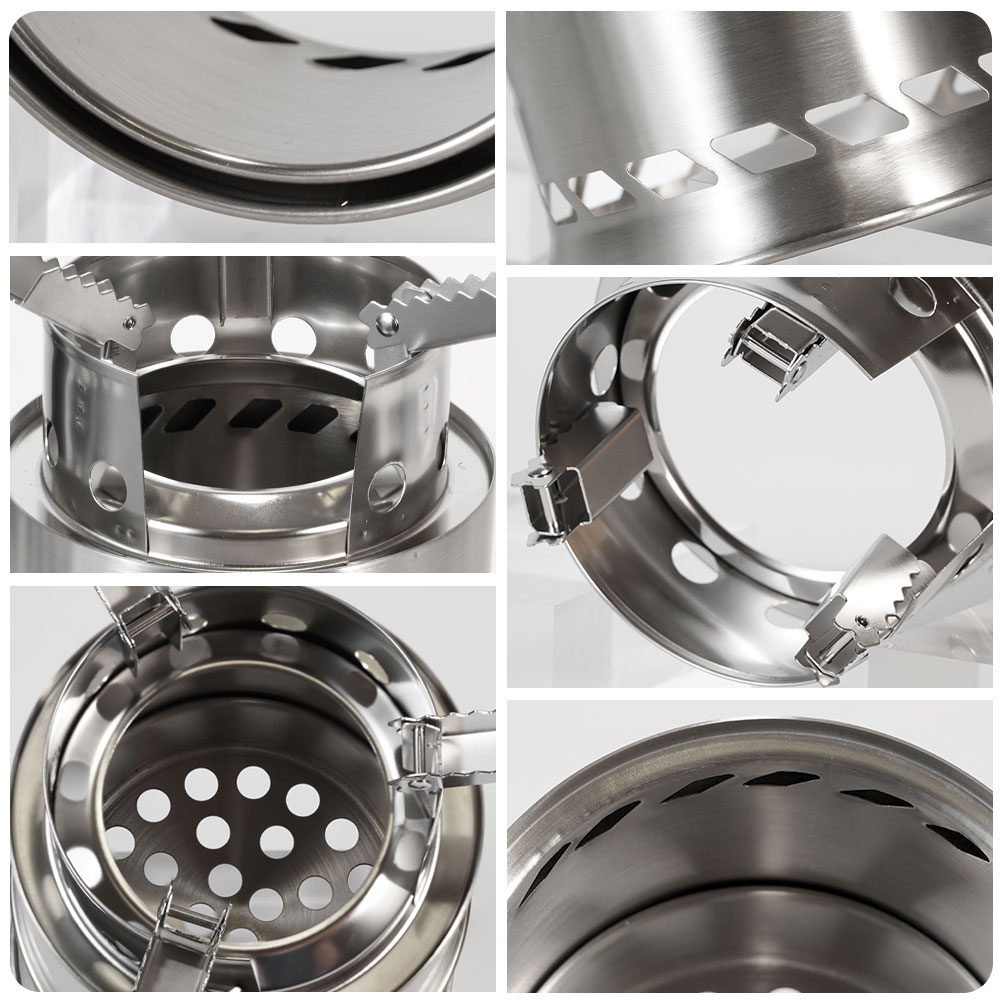 موقد خشبي محمول للتخييم في اله - مراجعة Camping Double Cooking Stove وسعره