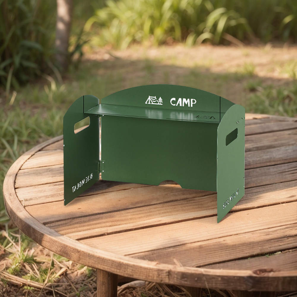 طوي التخييم موقد غاز الزجاج ال - مراجعة Camping Cooking Windscreen وسعره