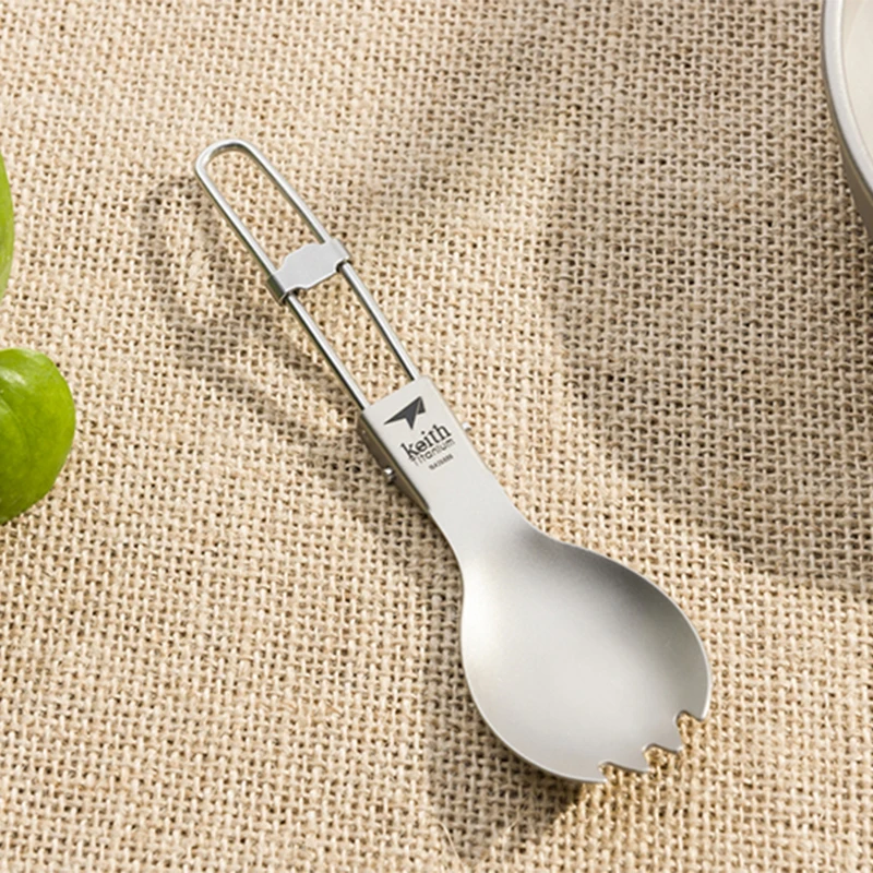 Keith Titanium Spork بمقبض قاب - مراجعة Camping Cooking Tray وسعره